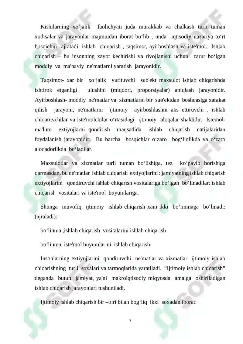 Iqtisodiy faoliyati va uning turlari 7