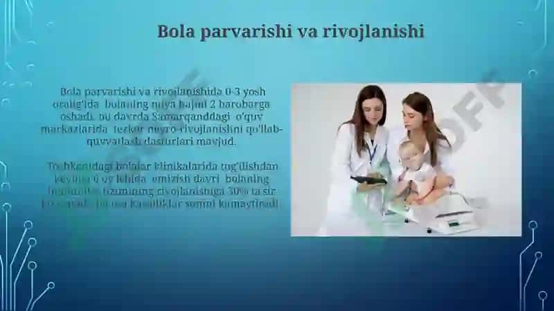 Ona va bola salomatligini ta'minlash 7