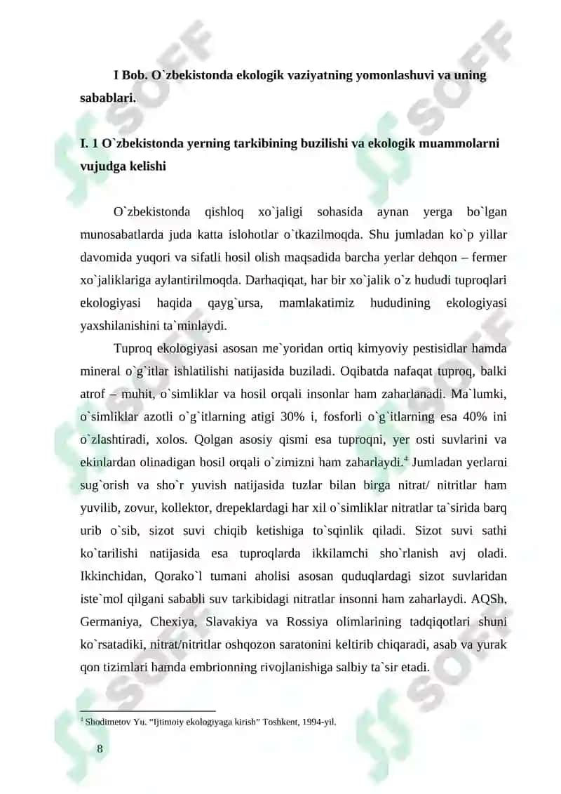 Ekologik muammolar va ularning hal etilishi 7