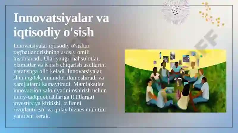 Iqtisodiyo'sish va ijtimoiy rivojlanish 7