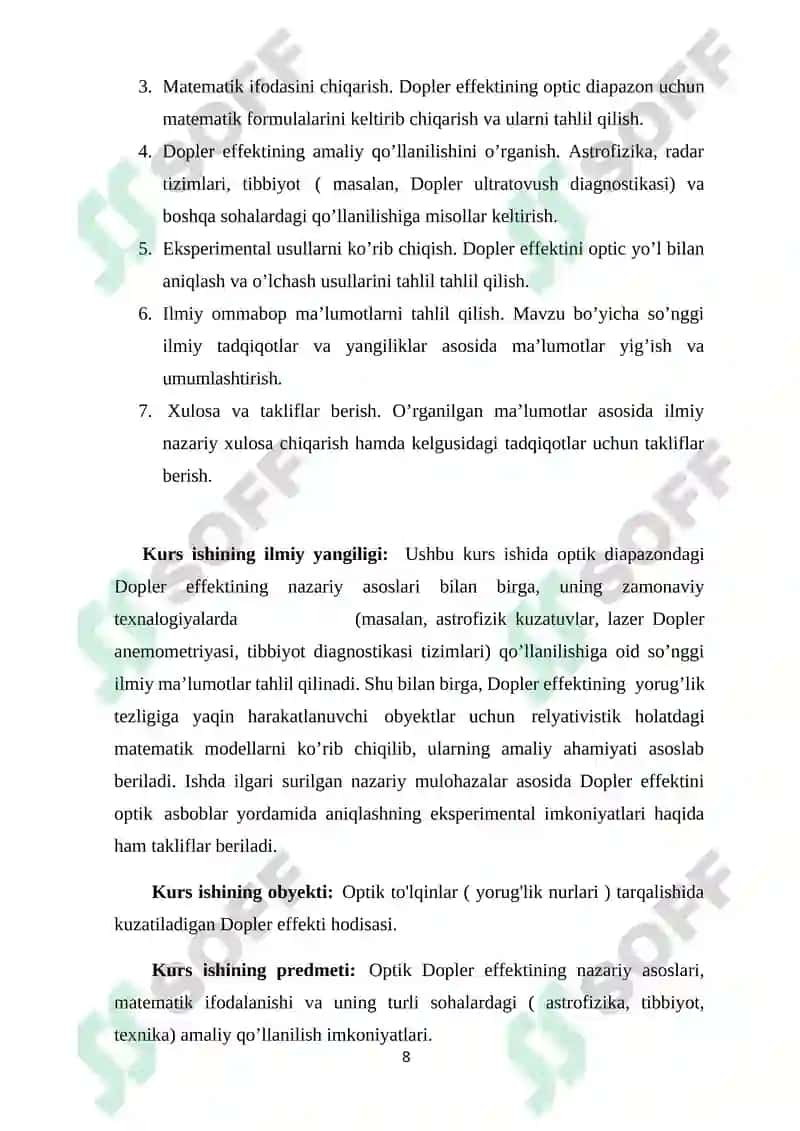 OPTIKADA DOPLER EFFEKTI VA UNING QO’LLANILISHI 7