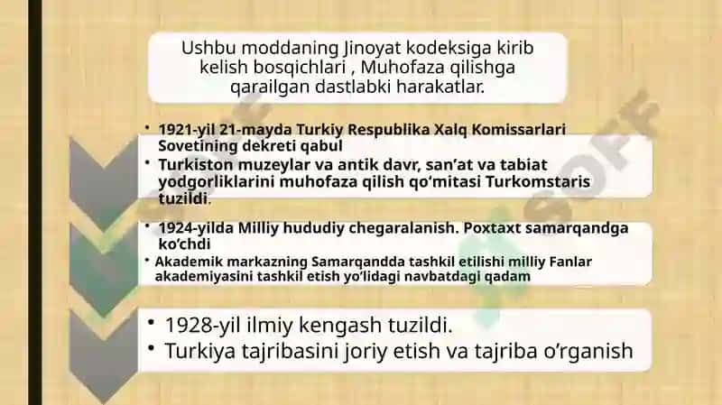 MODDIY MADANIY ME’ROS OBYEKTLARINI NOBUD QILISH 7