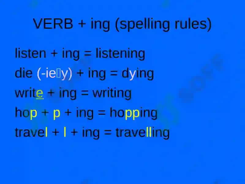 THE PRESENT CONTINUOUS TENSE 7