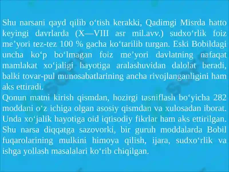 Qadimgi Sharqdagi iqtisodiy g‘oyalar 7