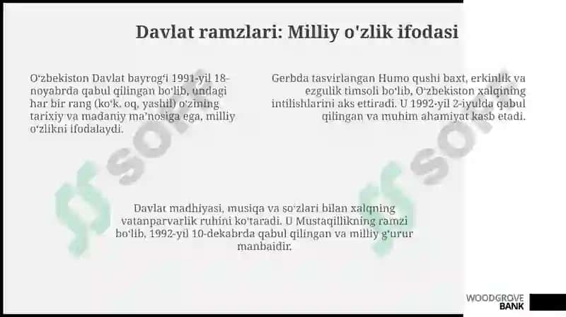 Oʻzbekiston Respublikasi tashkilot topishi 7