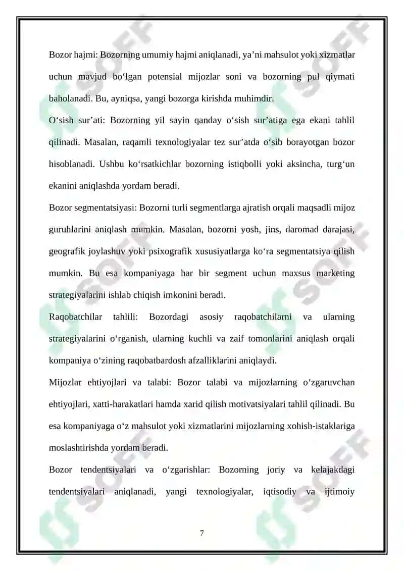 Marketingni tahlil qilish 7