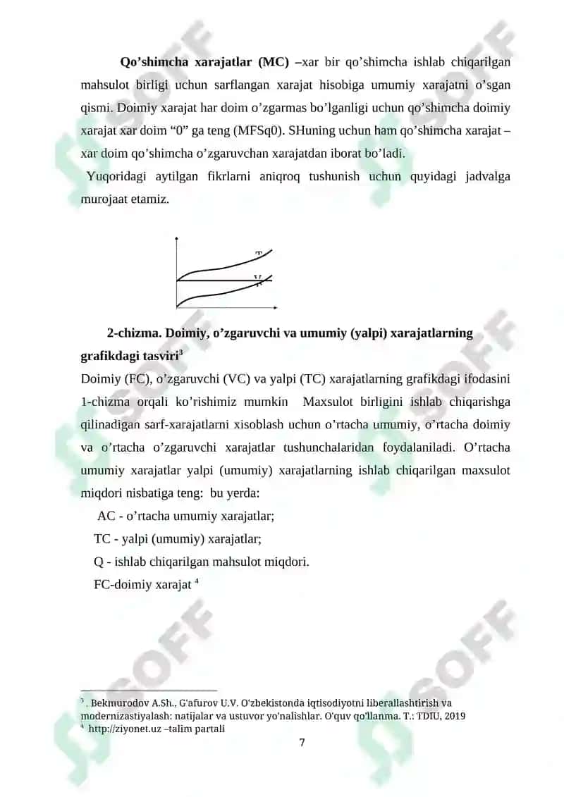 Iqtisodiy xarajatlar, uning tarkibi va turlari 7