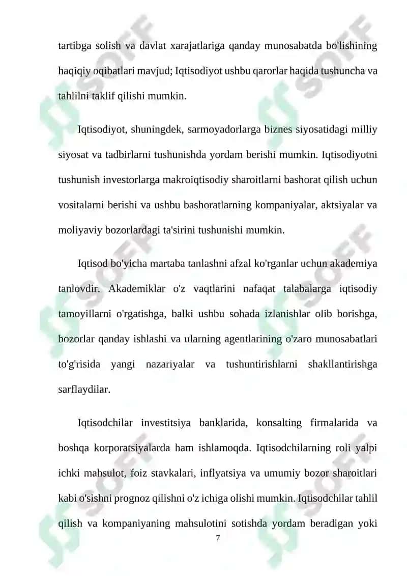 Moliya va iqtisodiyot sohasida ma’lumotlar 7