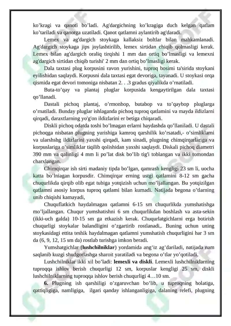 Tuproqqa asosiy ishlov berish mashinalari 7