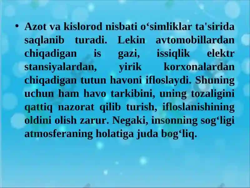 Atmosferaning tuzilishi 7