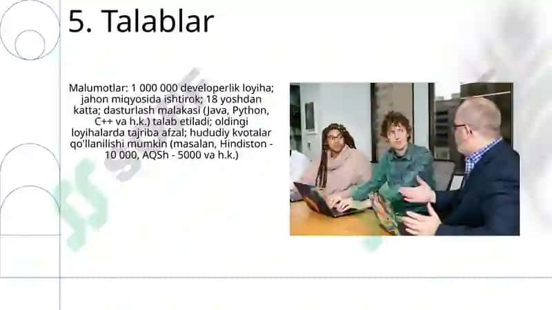 Bir million dasturchi loyihasida roʻyhatdan oʻtish va sertifikat olish 7