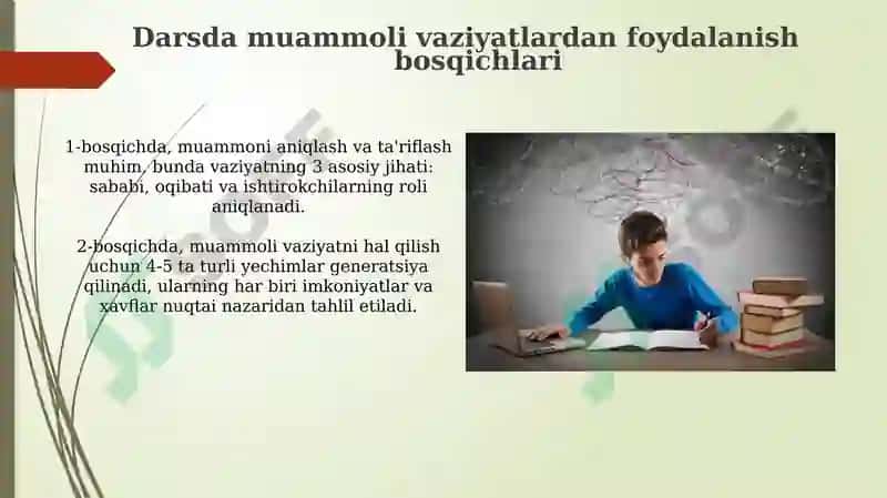 Muammoli vaziyatlardan foydalanish 7