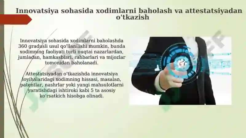 Innovatsion sohada kadrlarni boshqarish mexanizmi 7