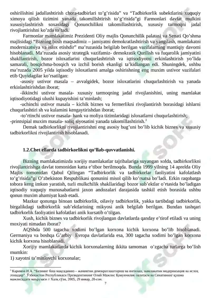 Tadbirkorlik asoslari 7