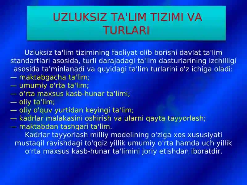 Xalq ta'limi tizimi 7