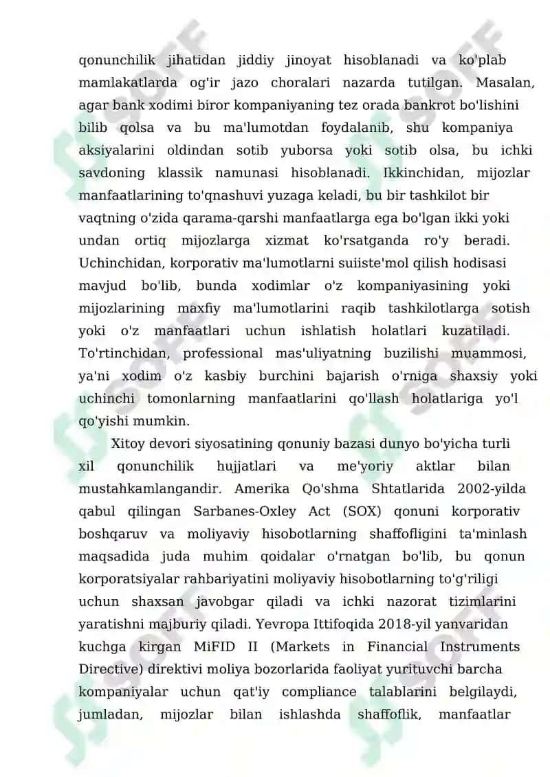 Xitoy devori siyosatini tijorat tarmoqlarida qo'llash va uning samaradorligi 7