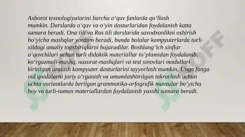 Boshlang'ich sinflarda axborot texnologiyalari 7