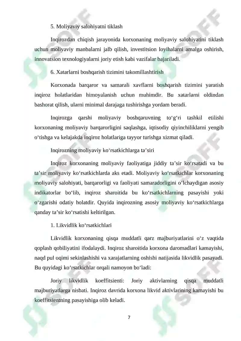 Inqirozga qarshi moliyaviy boshqaruv mexanizmini takomillashtirish 7