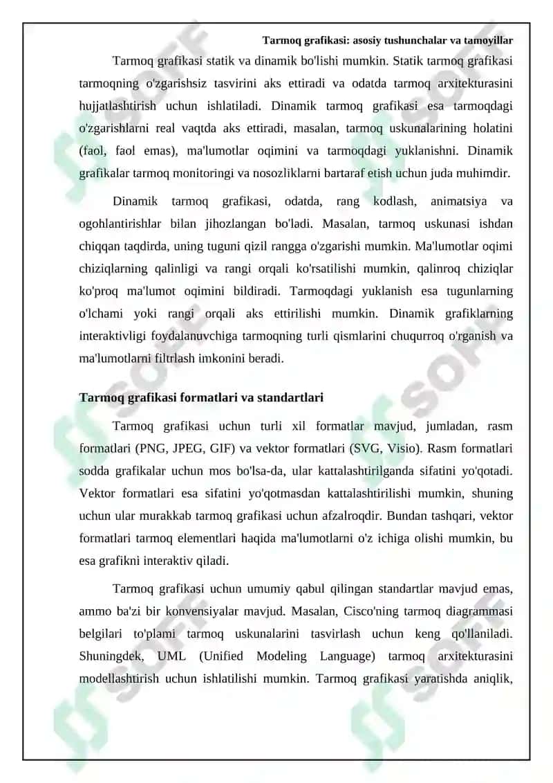 Tarmoq grafikasi tushunchasi 7