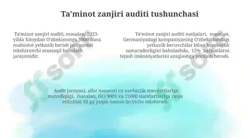 Taʼminot jarayoni auditi 7