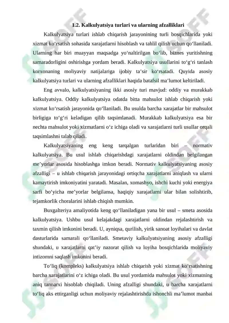 KALKULYATSIYA BUXGALTERIYA HISOBI USULINING ELEMENTI SIFATIDA 7
