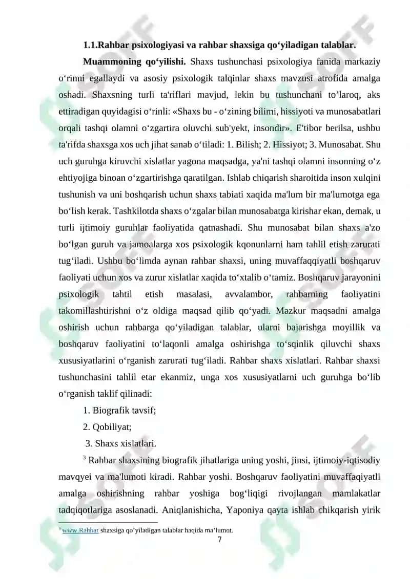 Uslubchining liderlik va rahbarlik xususiyatlari 7