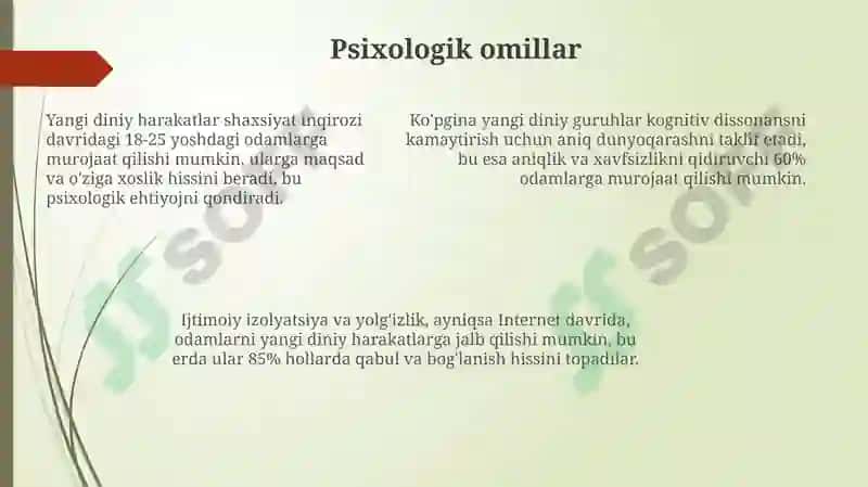 Yangi diniy talimotlar va sektalar 7