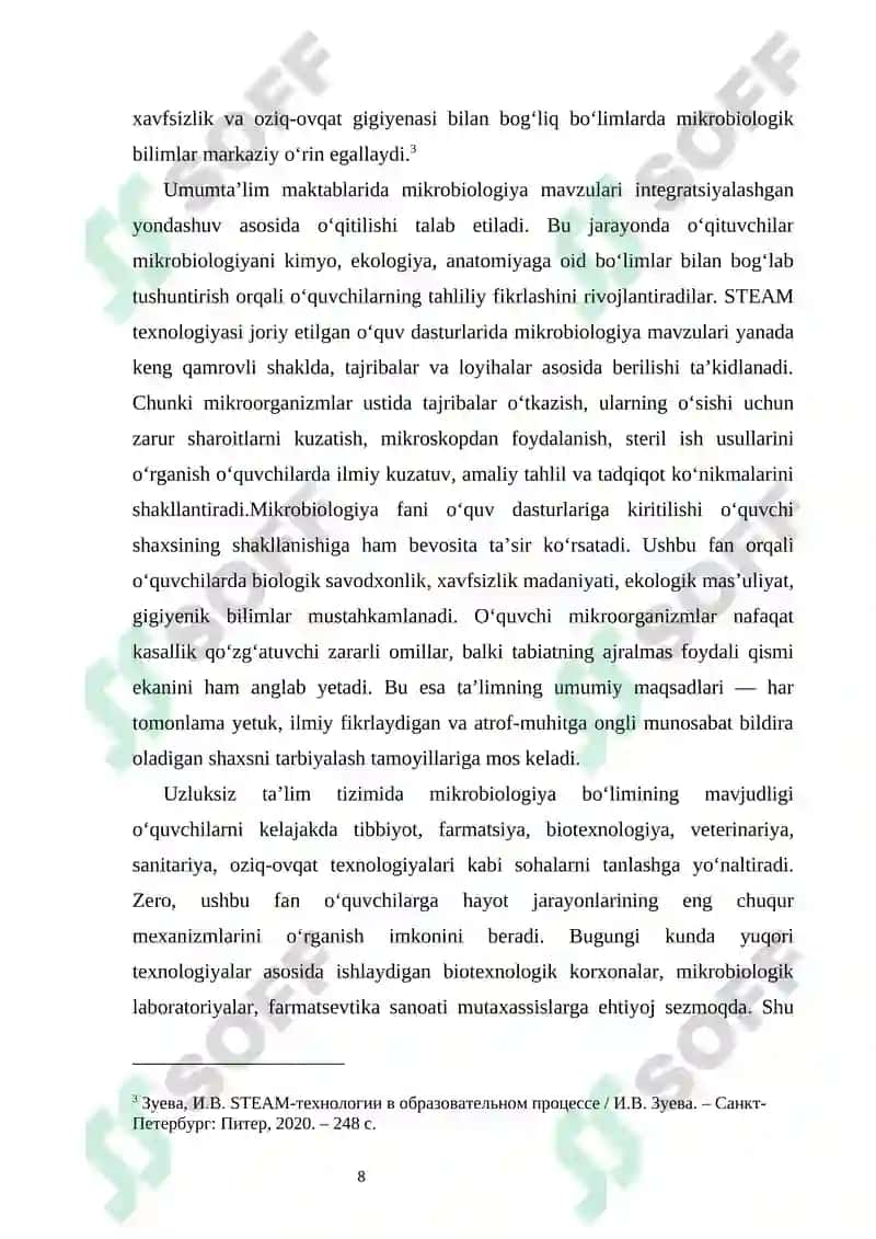 Mikrobiologiya darslarini STEAM texnologiyasi asosida tashkil etish 7