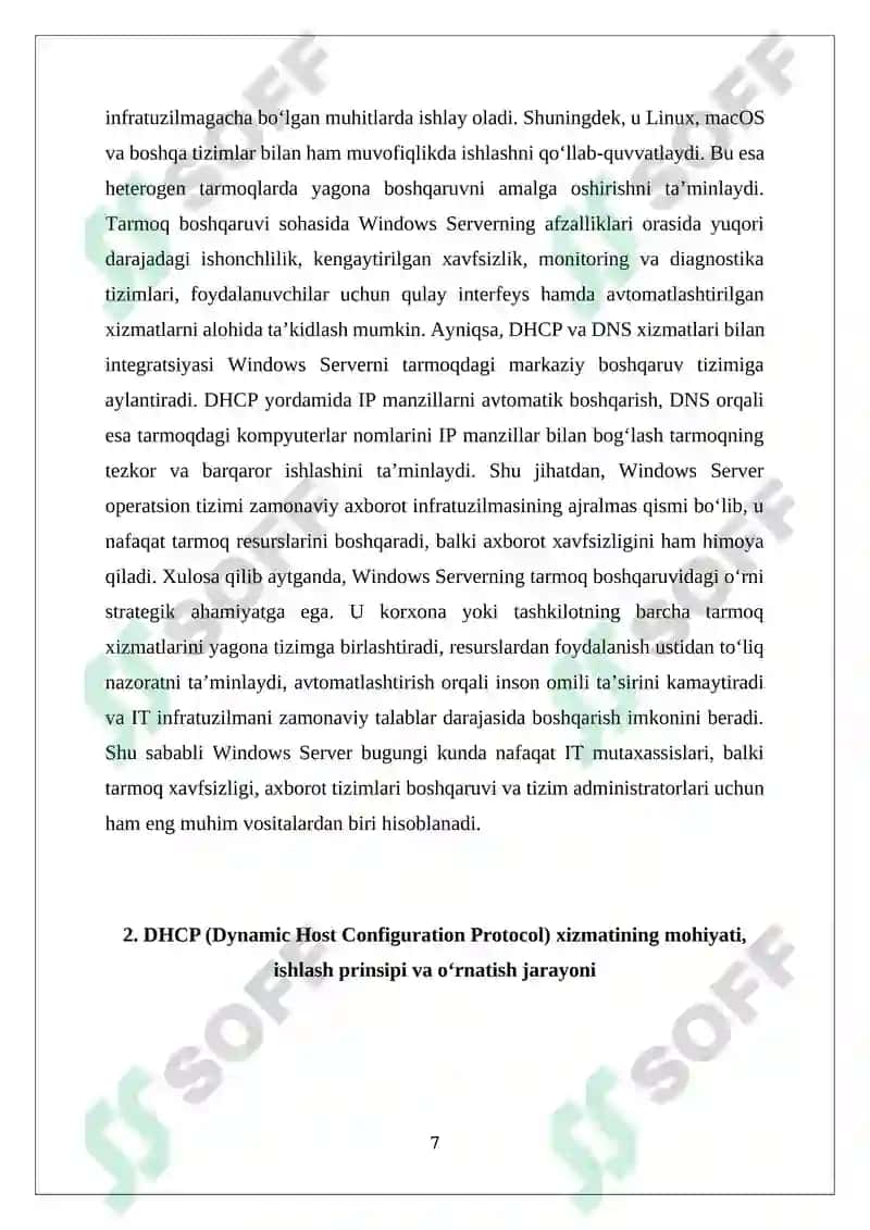 Windows server operatsion tizimi 7