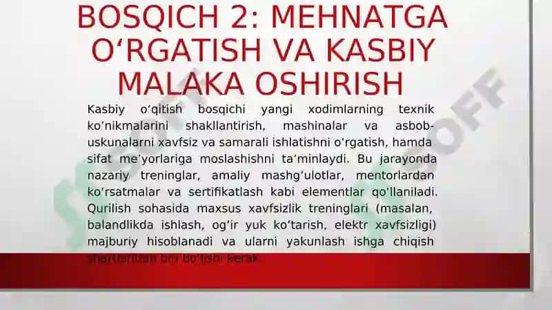 Qurilish Korxonalarida Xodimlarni Moslashtirish 7