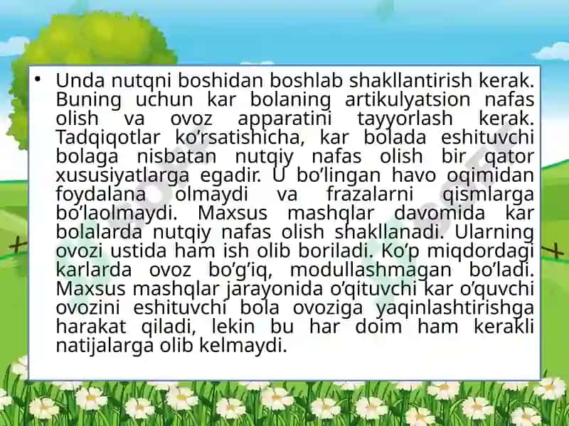 Maktabgacha yoshdagi zaif eshituvchi bolalarni og‘zakiniutqqao‘rgatish 7