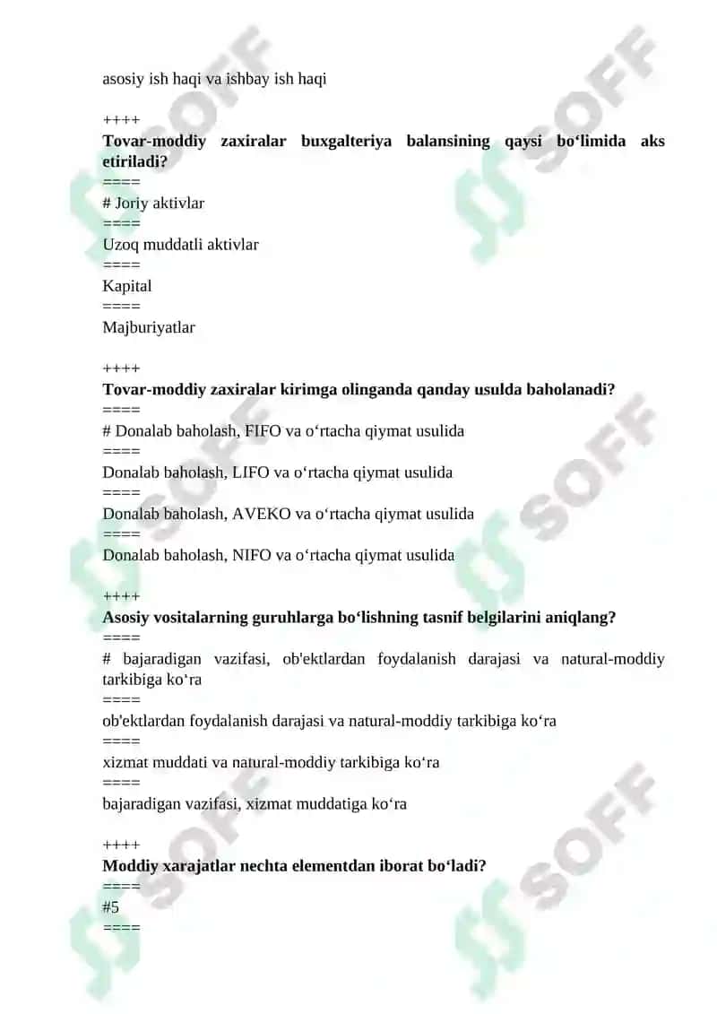 BUXGALTERIYA HISOBI fanidan 7