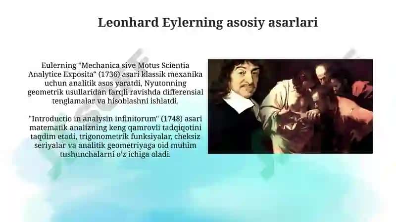 L.Eyler, J. Venn, R.Dekartning hayoti va ilmiy faoliyati 7