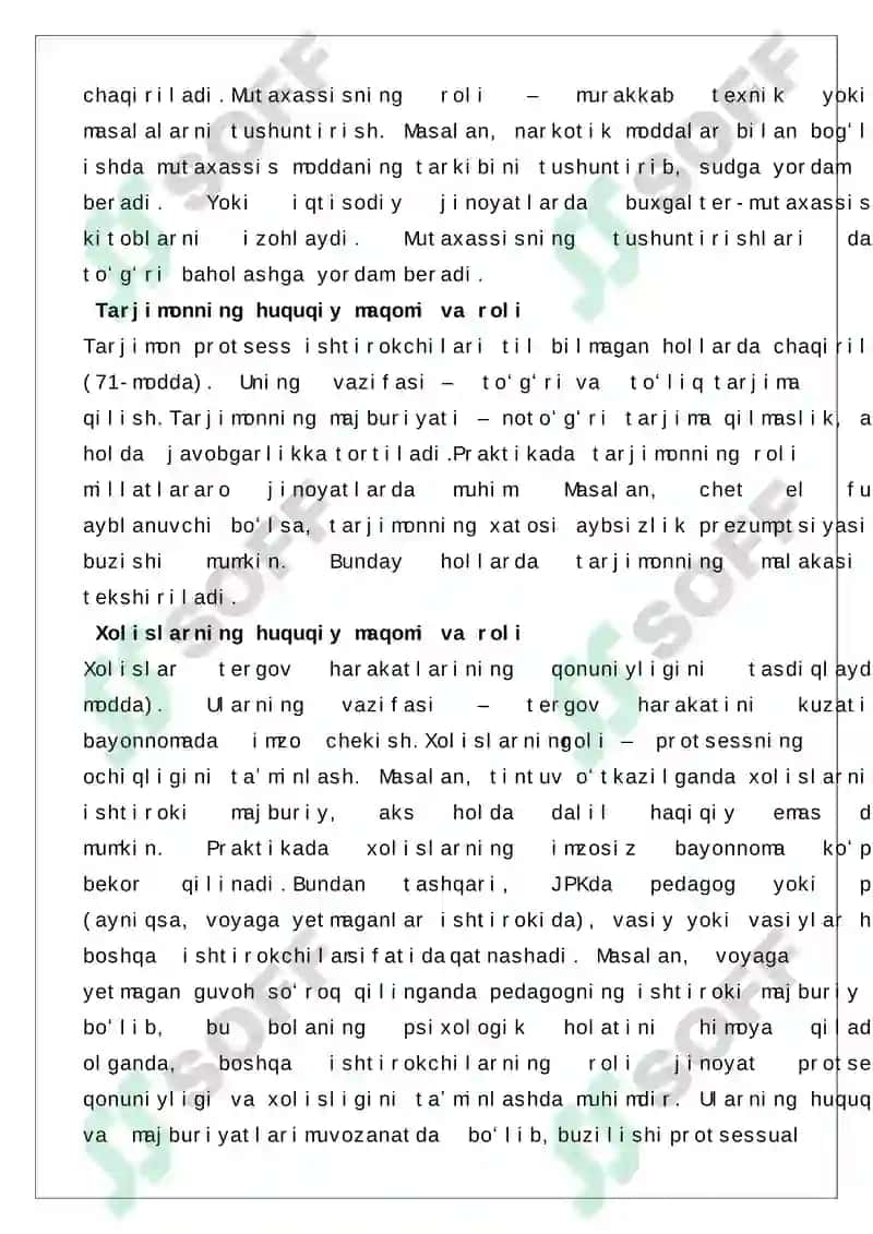 Jinoyat protsessida ishtirok etuvchi boshqa shaxslar 7