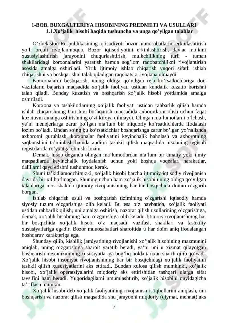 Moliyaviy va boshqaruv hisobi 7