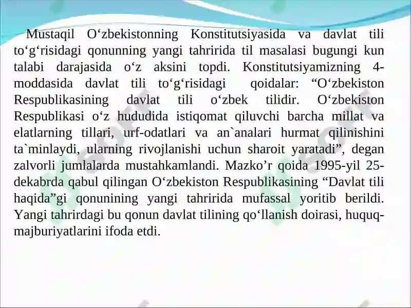DAVLAT TILIDA ISH YURITISHKURSI 7
