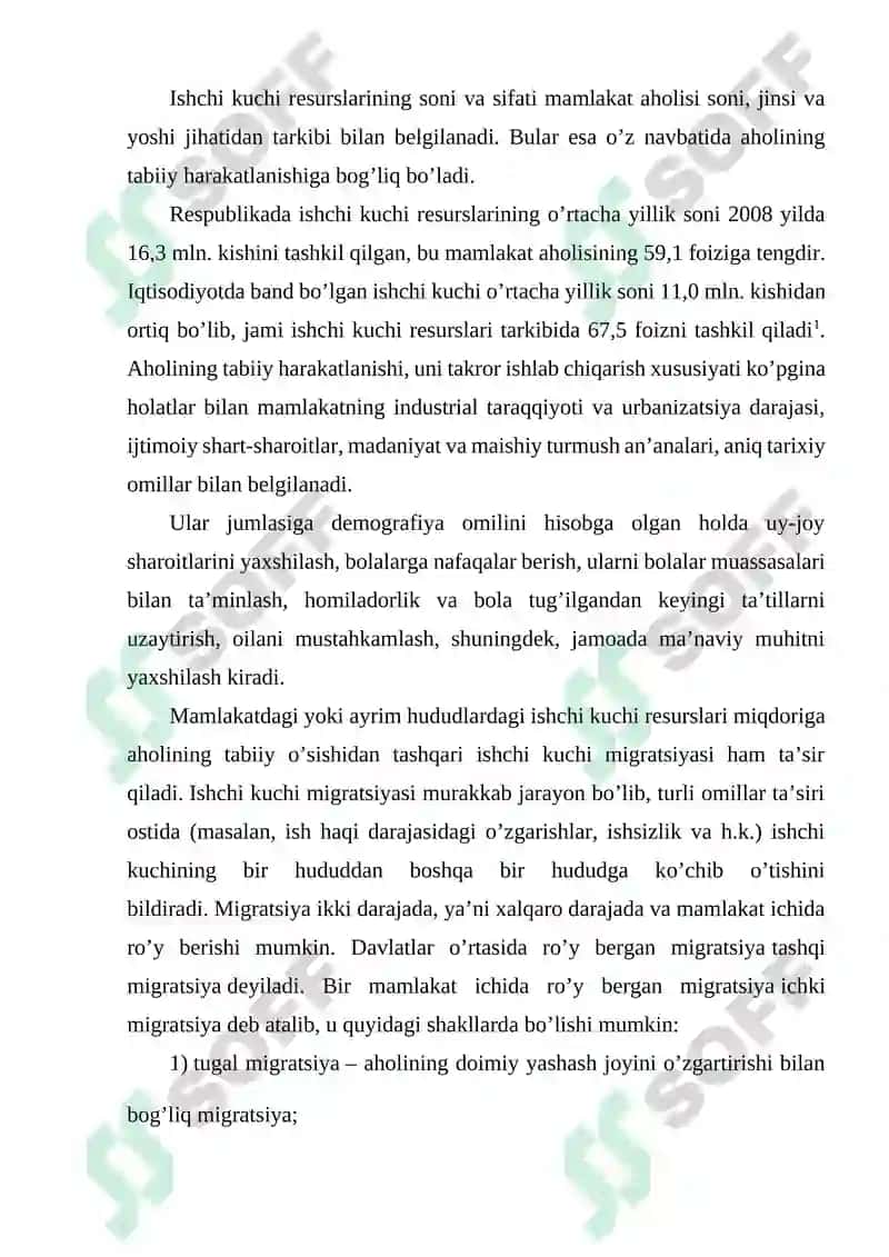 Ishchi kuchi, uning bandligi va ishsizlik 7