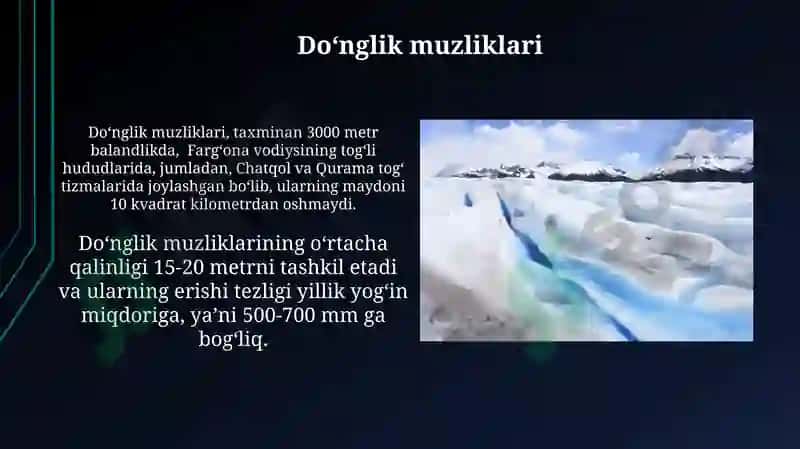 Muzliklarning dinamikasi 7