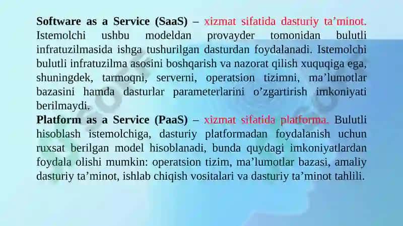 Bulutli texnologiyalar va ular bilan ishlash 7