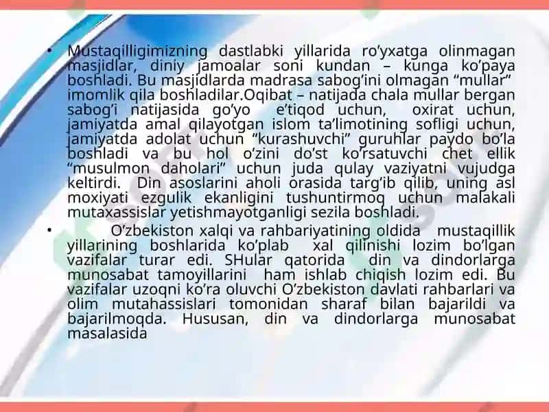 Dunyoviylik dahriylik emas 7
