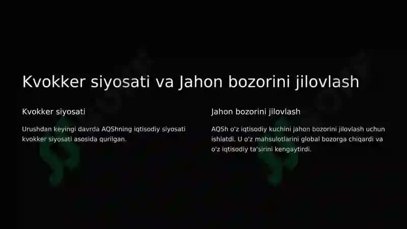 AQSh ikkinchi jahon urushidan keyingi davri 7