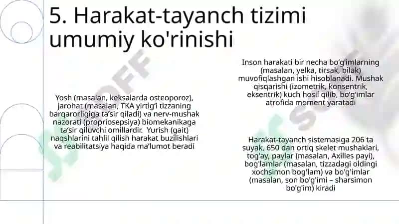 Odamlar harakatlari biomehanikasi 7