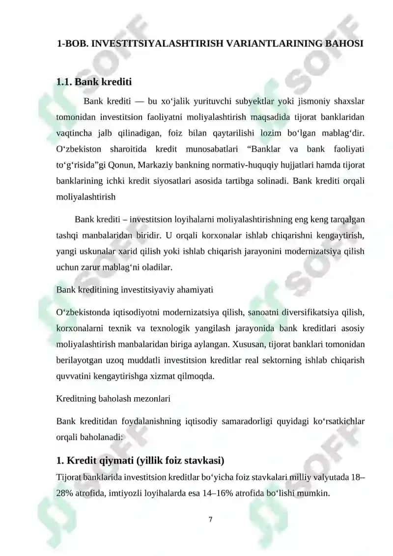 Loyihani sifat boshqaruvi 7