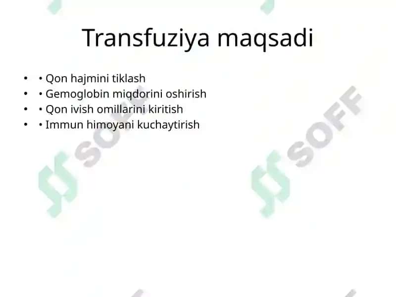Infuziya va Transfuziya 7