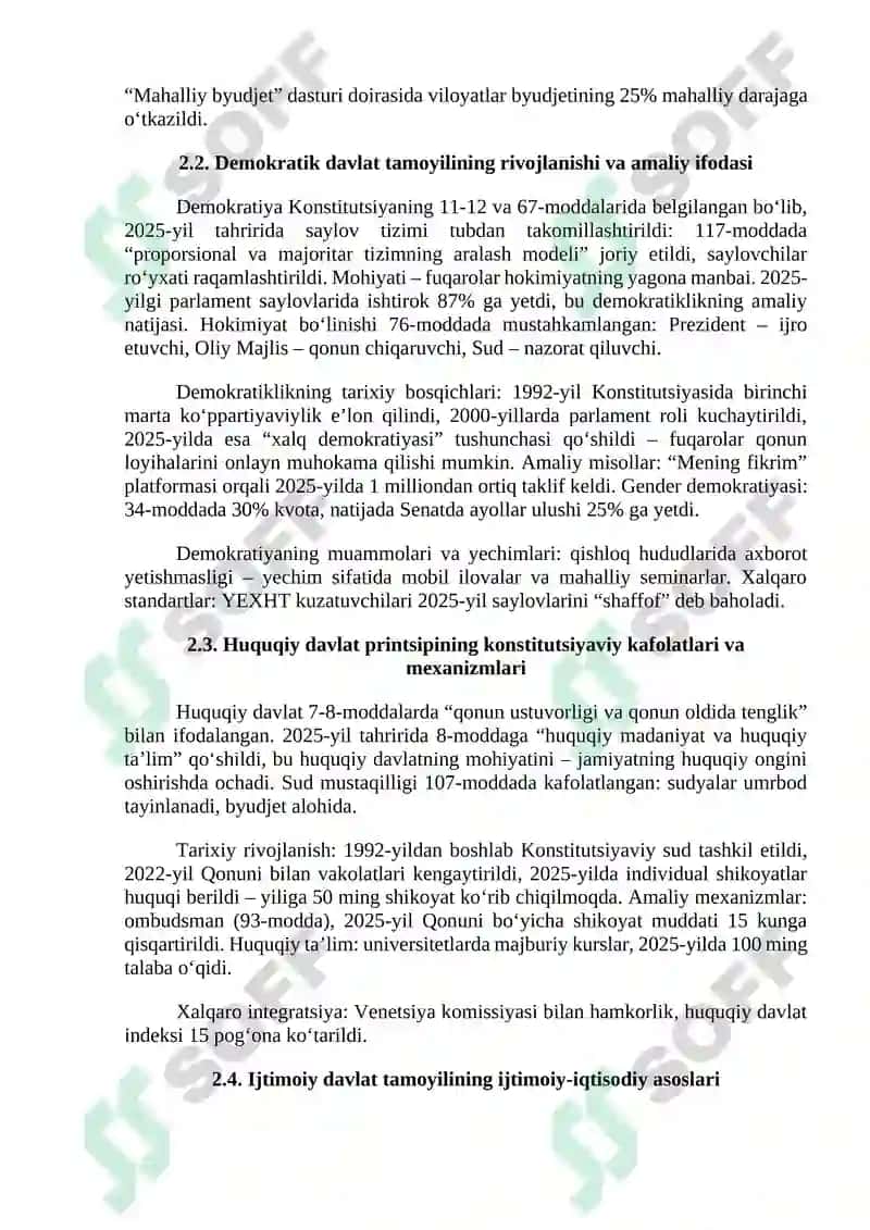 O`zbekiston Respublikasi Konstitutsiyasi 7