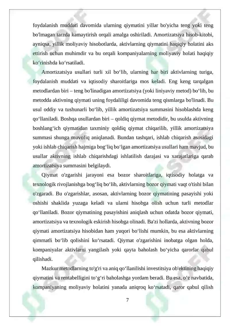 Investitsiyalar Hisobi 7