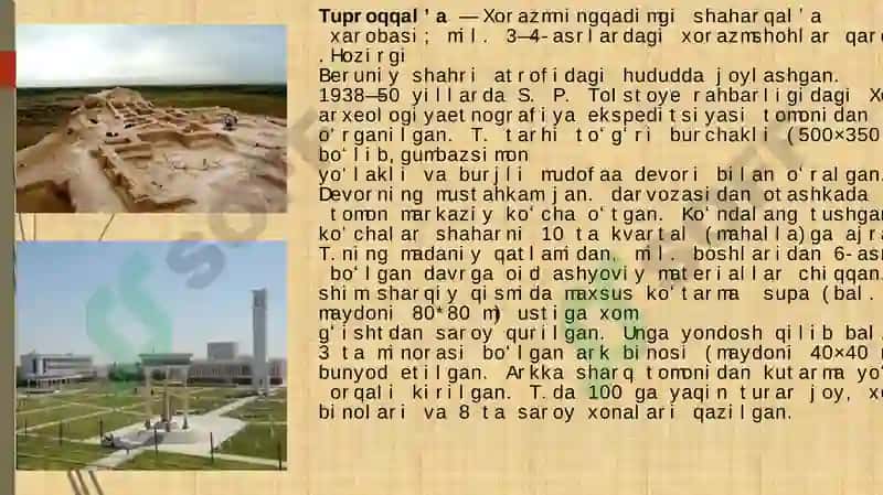 O`zbekistonning qadimgi tarixiy obidalari 7
