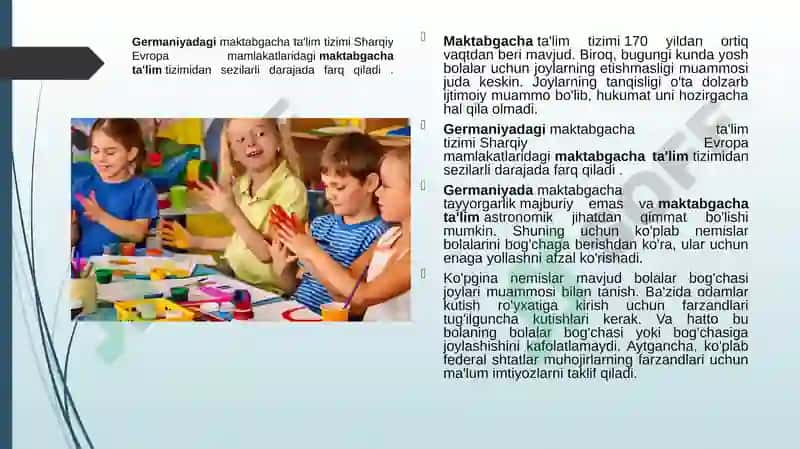 Germaniya maktabgacha ta'lim tashkilotlari 7