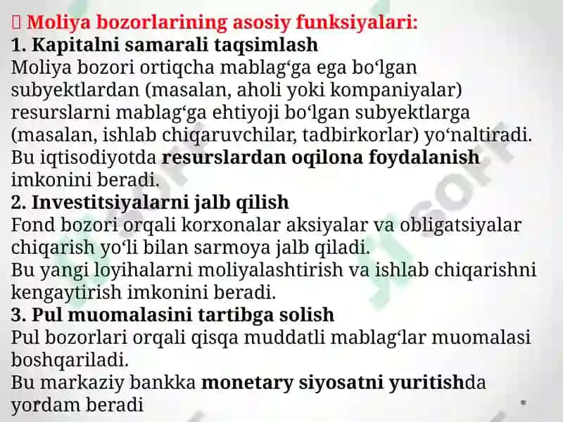 Moliyabozorlar, institutlar va instrumentlar 7