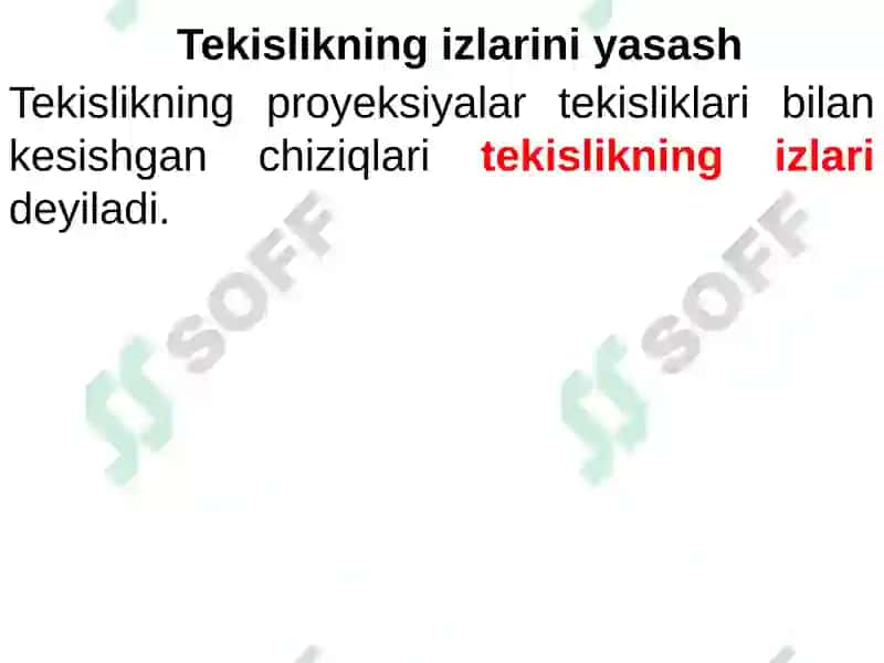 Tekislikning epyurda berilishi 7